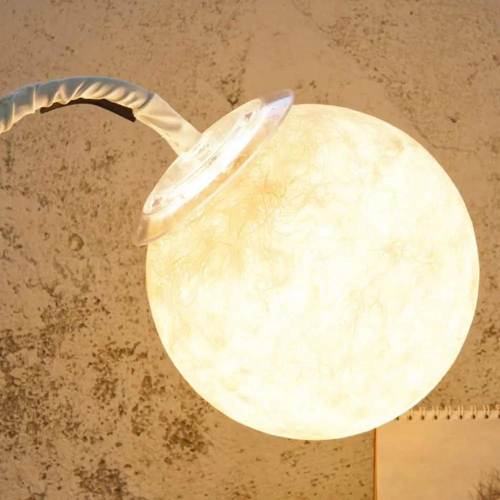 In-es.artdesign Moderne Tischlampen-Tischleuchte moderner flexibler Vorbau MicroT Luna