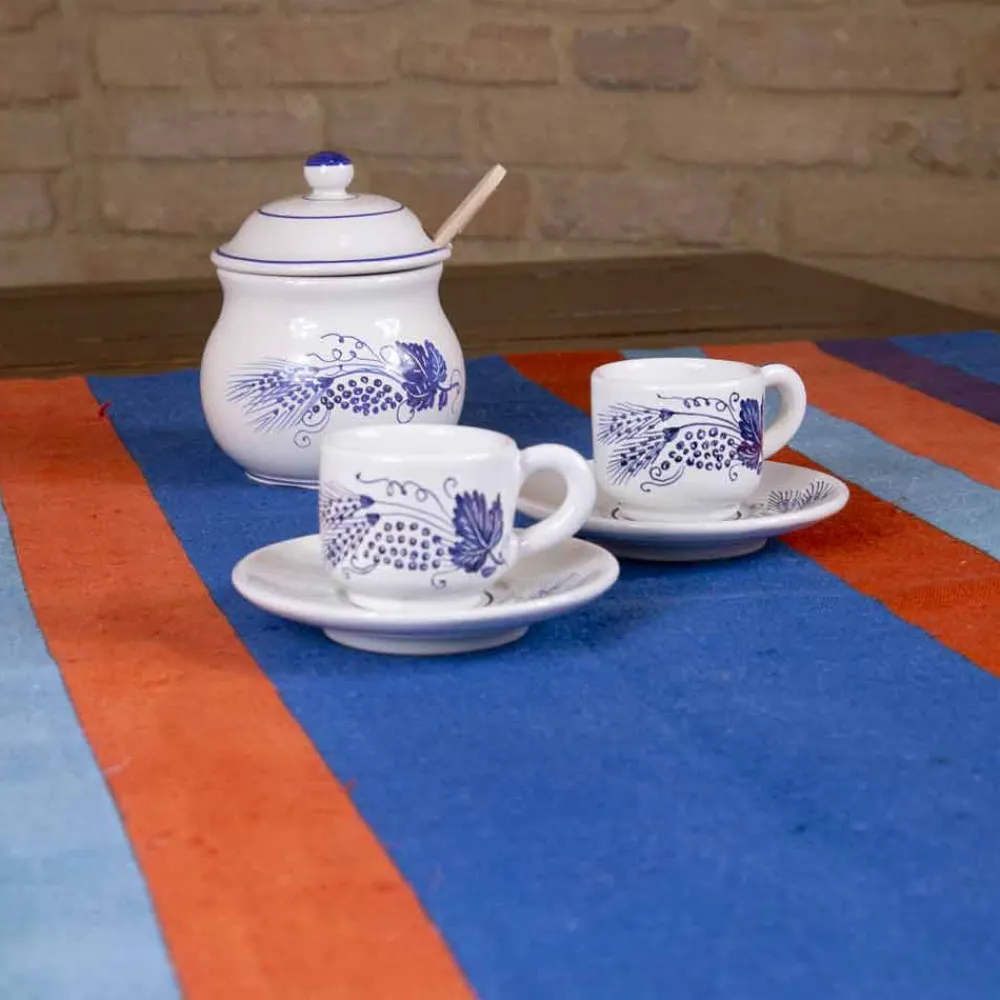 Viadurini by Marchi 1633 Runner-Tischläufer italienisches Design Produziert und handbemalt in Hanf Unikat