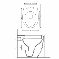 Viadurini Bathroom Wc-Toilettenbecken aus farbiger Keramik in modernem Design - Lauretta