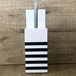 Viadurini Bathroom Badzubehör-Toilettenbürstenhalter aus weißem Corian oder mit schwarzem Einsatz Made in Italy - Elono