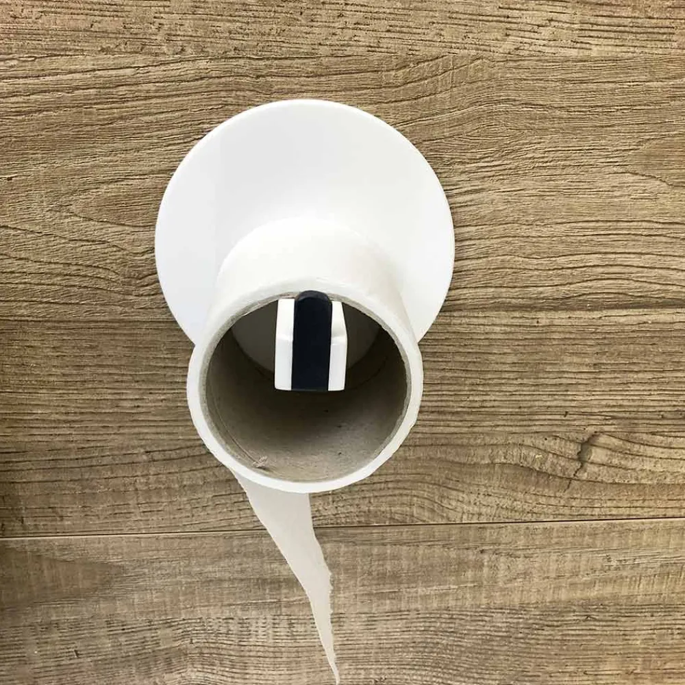 Viadurini Bathroom Toilettenpapierhalter-Toilettenpapierhalter aus weißem Corian oder mit schwarzem Einsatz, Made in Italy - Elono