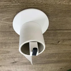 Viadurini Bathroom Toilettenpapierhalter-Toilettenpapierhalter aus weißem Corian oder mit schwarzem Einsatz, Made in Italy - Elono