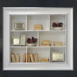 Viadurini Living Tv-Möbel-Tommaso Wandbücherschrank mit Holzfächern, handgefertigt in Italien