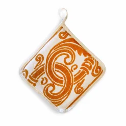 Viadurini by Marchi 1633 Küchenzubehör-Topflappen italienischer Kunst aus reinem Leinen mit Handabdruck Unikat, 6 Stück