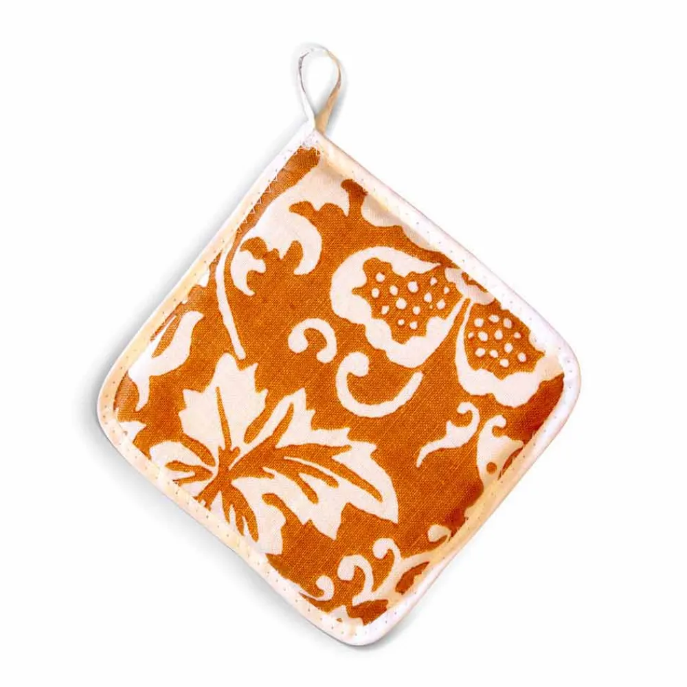 Viadurini by Marchi 1633 Küchenzubehör-Topflappen italienischer Kunst aus reinem Leinen mit Handabdruck Unikat, 6 Stück