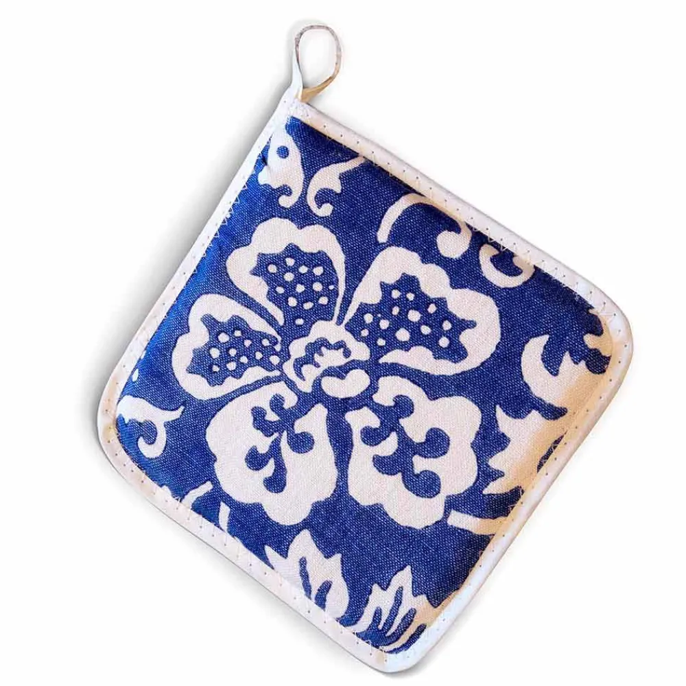 Viadurini by Marchi 1633 Küchenzubehör-Topflappen italienischer Kunst aus reinem Leinen mit Handabdruck Unikat, 6 Stück