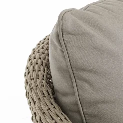 Viadurini in the Garden Holzsessel-Tortora Gartensessel aus Aluminium, Holz und Homemotion Stoff - Luana