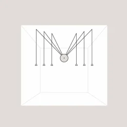 Toscot Pendelleuchten Vintage-Apuane Rosette Basissystem 230v Made in Toskana