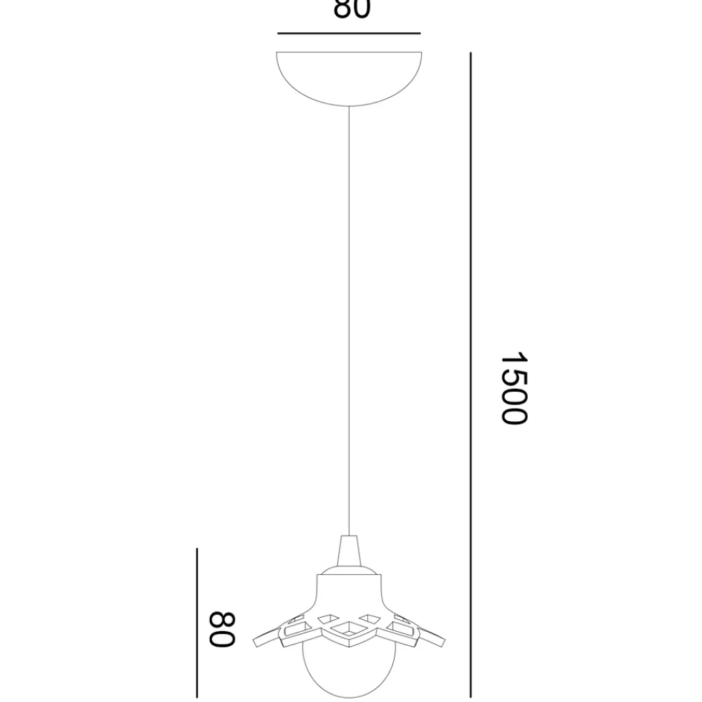 Toscot Pendelleuchten Vintage-Apuane Terrakotta-Hängeleuchte ohne Rosette, hergestellt in der Toskana