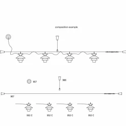 Toscot Pendelleuchten Vintage-Battersea Deckenrosette groß für Kompositionen