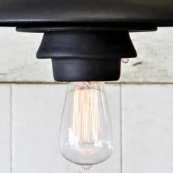 Toscot Pendelleuchten Vintage-Battersea Pendelleuchte Lotosblume aus Keramik