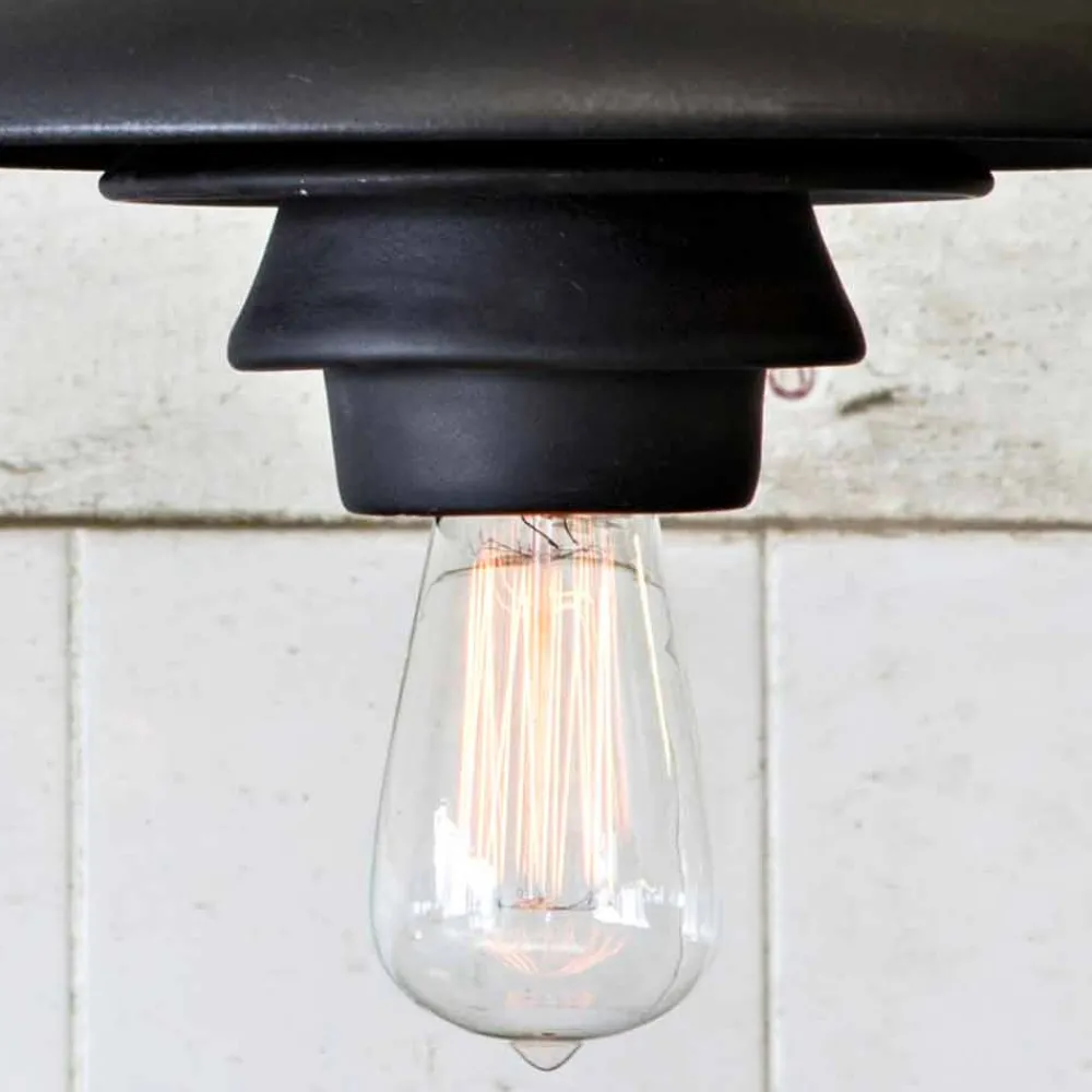 Toscot Pendelleuchten Vintage-Battersea Pendelleuchte Lotosblume aus Keramik