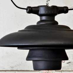 Toscot Pendelleuchten Vintage-Battersea Pendelleuchte Lotosblume aus Keramik