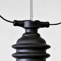 Toscot Pendelleuchten Vintage-Battersea Pendelleuchte Glockenform aus Keramik