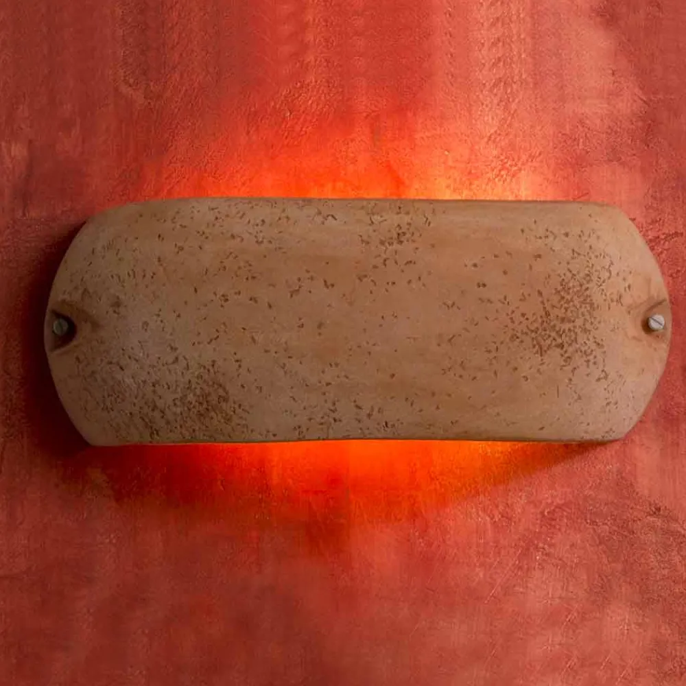 Toscot Garten-Wandlampen-Castelverde Terrakotta-Wandlampe für den Innen- und Außenbereich made in Italy