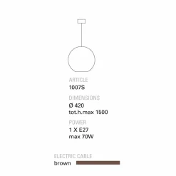 Toscot Moderne Pendelleuchten-Newton moderne Hängeleuchte und Pendeleuchte aus Terracotta