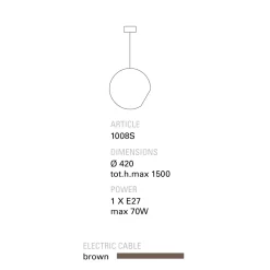 Toscot Klassische Pendelleuchten-Newton Terrakotta-Pendelleuchte im zeitgenössischen Stil