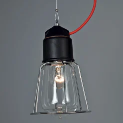 Toscot Pendelleuchten Vintage-Novecento Terrakotta-Pendelleuchte mit Rosette