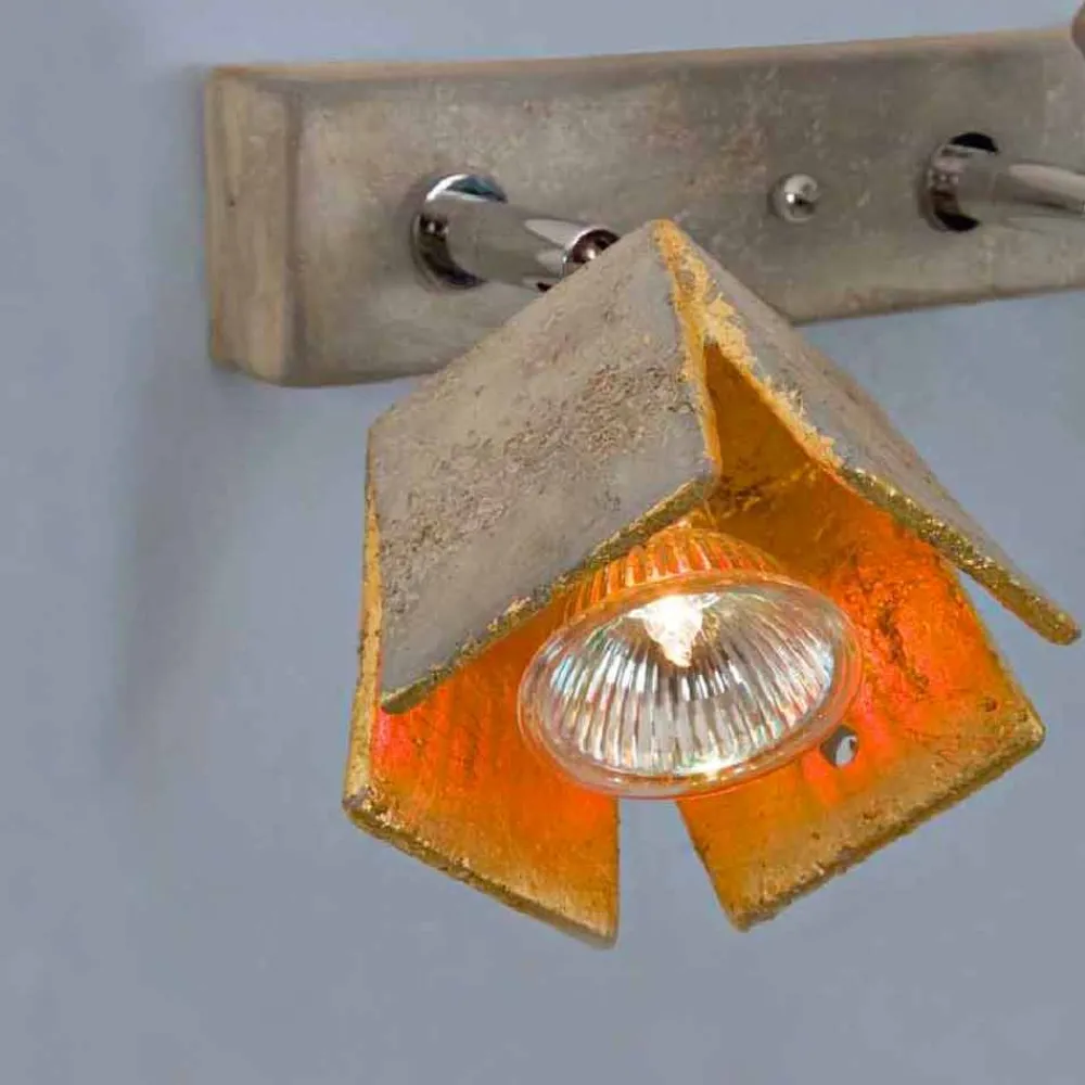 Toscot Vintage Wandleuchten-Piastra Deckenleuchte 2-flammig