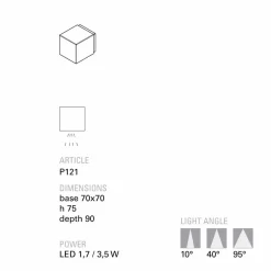 Toscot Garten-Wandlampen-Smith LED Wandleuchter aus Terrakotta für den Außenbereich