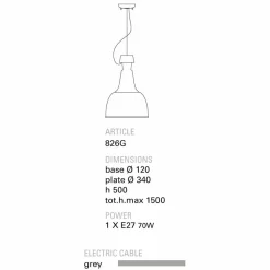 Toscot Klassische Pendelleuchten-Torino moderne Hängeleuchte aus Terrakotta Design