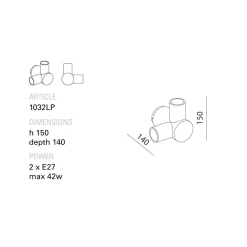 Toscot Vintage Wandleuchten-Traffic Wandleuchte aus Keramik und Metall, hergestellt in der Toskana
