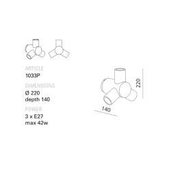 Toscot Vintage Wandleuchten-Traffic Wandleuchte aus Metall und Keramik, hergestellt in der Toskana