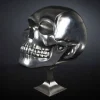 Viadurini Living Deko Artikel Und Wohnaccessoires-Totenkopf-Statue aus Silberkeramik Made in Italy - Skull