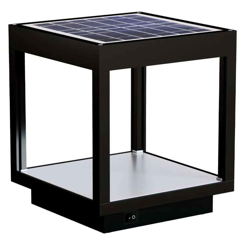 Viadurini Lighting Gartenlampion-Tragbarer Solar-LED-Strahler in Weiß, Schwarz oder Corten-Aluminium - Bettina