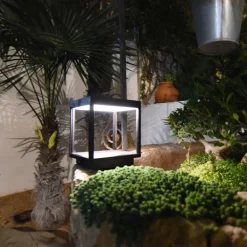 Viadurini Lighting Gartenlampion-Tragbarer Solar-LED-Strahler in Weiß, Schwarz oder Corten-Aluminium - Bettina