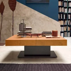 Viadurini Living Tisch Höhenverstellbar-Transformator Couchtisch mit Mörtel-Effekt-Platte Made in Italy - Romantisch