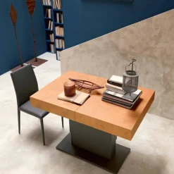 Viadurini Living Tisch Höhenverstellbar-Transformator Couchtisch mit Mörtel-Effekt-Platte Made in Italy - Romantisch