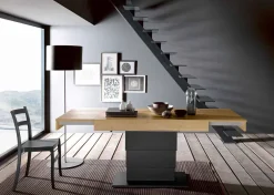 Viadurini Living Tisch Höhenverstellbar-Transformator Tisch aus Holz und Stahl Made in Italy - Demetro