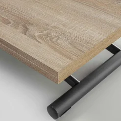 Viadurini Living Tisch Höhenverstellbar-Transformierbarer Couchtisch aus Metall mit Melaminplatte - Sandero