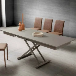 Viadurini Living Tisch Höhenverstellbar-Transformierbarer Wohnzimmer Couchtisch aus Fenix und Metall Made in Italy - Chiano