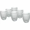 Viadurini Kitchen Gläser Set-Transparente Glaswassergläser mit geschnitzten Verzierungen 12 Stück - Rocca