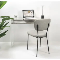 Viadurini Living Design Schreibtische-Transparente Konsole aus Plexiglas mit Designer-Holzregal – Carducci