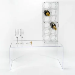 Viadurini Living Design Weinregal-Transparenter Flaschenhalter aus Plexiglas Made in Italy - Whines