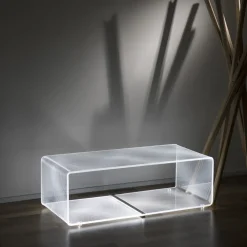 Viadurini Lighting Moderne Couchtische-Transparenter LED-leuchtender Couchtisch aus Acryl mit Lasergravur - Robiola