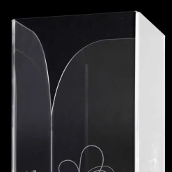 Viadurini Decor Regenschirmständer Design-Transparenter Schirmständer aus Kunststoff mit gravierten, stilisierten Blättern - Florino