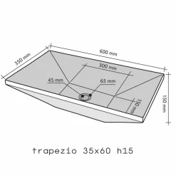 Viadurini Bathroom Steinwaschbecken-Trapezförmiges Aufsatzwaschbecken aus schwarzen Basalt Wok Modell