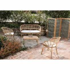 Viadurini in the Garden Gartenideen-Trennwand für den Außenbereich aus Teakholz, Aluminium und Seilgeflecht - Vision