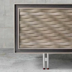 Viadurini Living Anrichte-3-türige Anrichte, aus natürlichem grauem Nussholz 192x50cm Teresa