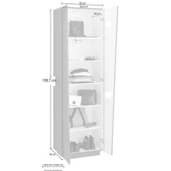 Viadurini Living Sideboards-2-türiger Kleiderschrank aus nachhaltigem Melaminholz in Weiß oder Schiefer - Joris