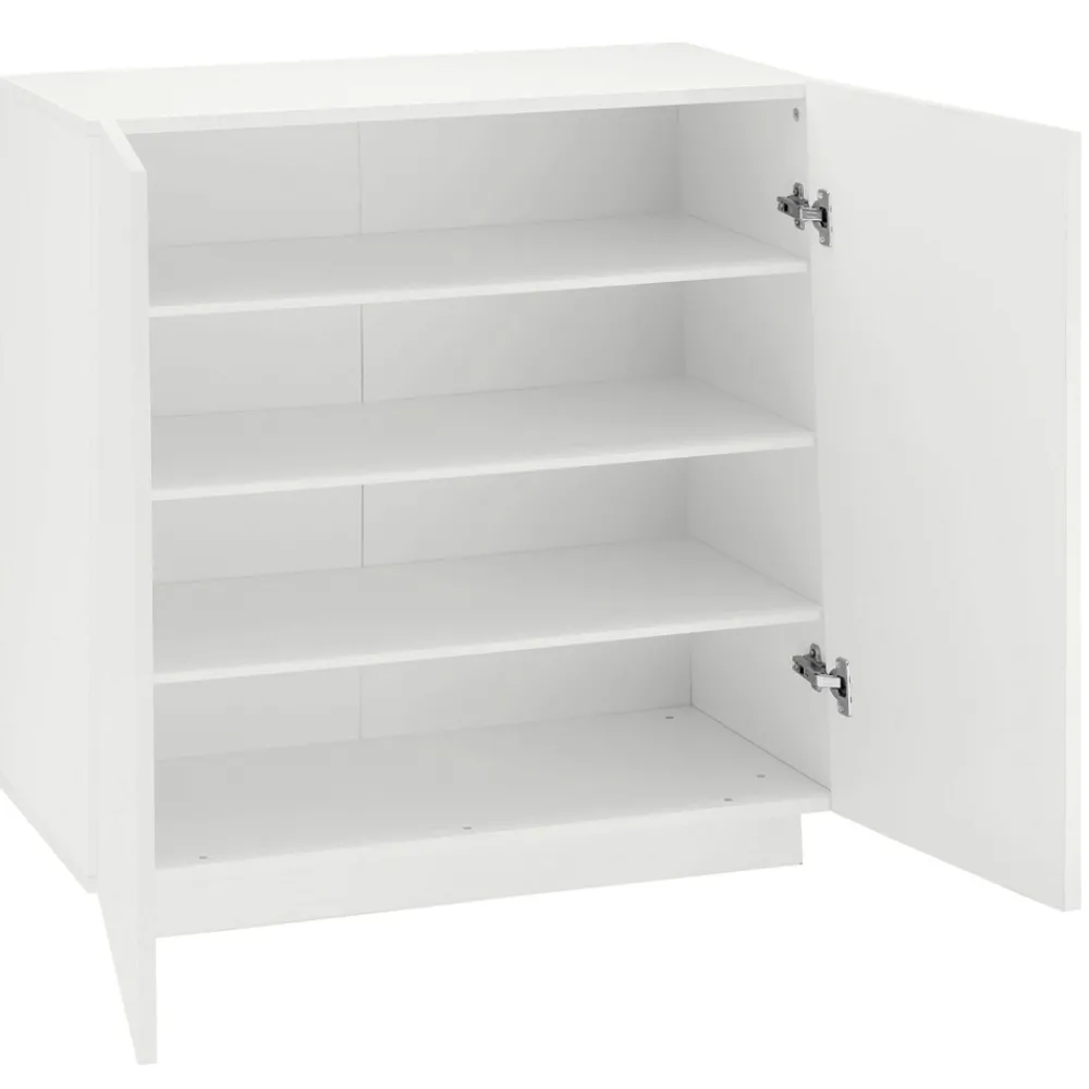 Viadurini Living Schuhschrank-2-türiger Schuhschrank aus nachhaltigem Melaminholz in Weiß oder Schiefer - Joris