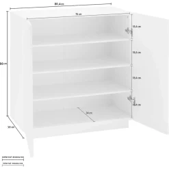 Viadurini Living Schuhschrank-2-türiger Schuhschrank aus nachhaltigem Melaminholz in Weiß oder Schiefer - Joris
