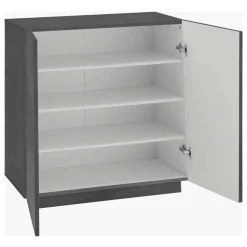 Viadurini Living Schuhschrank-2-türiger Schuhschrank aus nachhaltigem Melaminholz in Weiß oder Schiefer - Joris