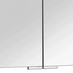 Viadurini Bathroom Badspiegel-2-türiger Spiegel mit silbernem Aluminiumbehälter und Chromdetails - Maxi