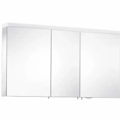 Viadurini Bathroom Badspiegel-3-türiger Wandspeicherspiegel aus silber lackiertem Aluminium - Alfio