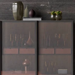 Viadurini Living Sideboards-2-türiges Sideboard aus ökologischem Holz und hochwertigem Metall Made in Italy - Aaron